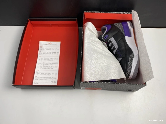 Jordan Black 050 3 Retro Air Court Purple CT8532 1012